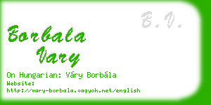 borbala vary business card