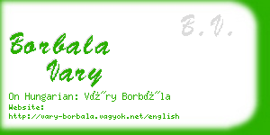 borbala vary business card